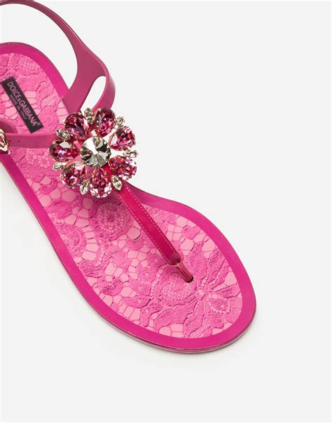 dolce gabbana pink slides|dolce and gabbana flip flops.